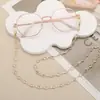 Cadena para gafas de perlas transfronteriza Cuerda para el cuello retro de mujer Lanyard de joyería de moda Correa antideslizante Cadena para gafas de网红 (influencer de internet)