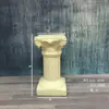 Columna Romana Dorada para Boda Maceta Estante Guía de Camino Taza Rayada Europea Accesorios de Boda de Fibra de Vidrio