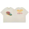 GALLERY DEPT TIDE estampa colorida de letras de desenho animado camiseta de manga curta de alta qualidade casual solta verão masculina e feminina