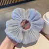 Goma para el pelo de gasa plisada estilo ballet, Cuerda para coleta grande dulce, Flor para el pelo, Nuevo accesorio para el pelo de primavera y verano
