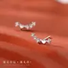 Brincos de Coração de Diamante Brilhantes Sorridentes para Mulheres, Novo Estilo Popular Estilo Coreano, Brincos de Design Compacto, Luxo Acessível, Brincos para Roupa de Trabalho para Namorada