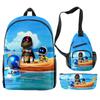 Mochila de tres piezas robot universo astro nuevo transfronterizo mochila para estudiantes bolso de un solo hombro estuche
