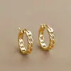 Pendientes de Cadena Estilo Retro, de Nicho y Versátiles, Pendientes de Aro Pequeños Dorados de Alta Gama, Pendientes de Lujo Ligero