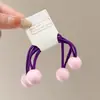 Elásticos de Cabelo Redondos de Alta Elasticidade para Mulheres, Cordas de Cabelo Fofas Estilo Coreano para Crianças, Elásticos Coloridos Dopamina, Acessórios de Cabelo Versáteis para Penteados de Coque