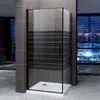 Cabina de Ducha Cuadrada Separación Seco y Húmedo B&B Hotel Baño Mampara Vidrio Apertura Plana Pantalla de Ducha de Alta Gama Sencilla