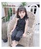 Traje de dos piezas de gasa sin mangas con lunares para niña, verano 2025, 3-8 años, 5 vestidos de verano populares para niñas