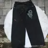 Celebridade da Internet Transfronteiriça Tendência Harajuku Hip-Hop Retrô Caveira Streetwear Jeans Jnco Y2K Jeans Masculino