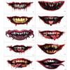 Festival Sagrado Nuevo Transfronterizo Pegatina de Tatuaje Boca Grande Fiesta Fiesta Cicatriz de Terror Thriller Maquillaje de Labios Pegatina de Tatuaje