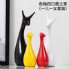 Gabinete de TV para Sala de Estar Jingdezhen Decoração de Casa Enfeites de Animais Cerâmicos Feito Sob Medida Artesanato Popular Veado de Quatro Chifres Nórdico