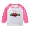 Camiseta de manga comprida para meninos e meninas outono novo infantil casual blusa de base primavera e outono roupas de algodão infantis