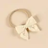 Diadema de Nylon para Niñas con Lazo Bordado de Algodón para Bebés y Niñas, Diadema sin Marcas de Princesa