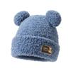 Gorro de Punto Osito para Otoño e Invierno, Engrosado y Cálido, Gorro de Felpa con Protección para Orejas, Adecuado para Circunferencia de Cabeza Grande, Hace que la Cara Parezca Más Pequeña, Gorro Versátil para Mujer