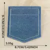 Patch de Tecido Jeans Azul Claro com Bolso Falso para Costurar ou Colar com Ferro Decoração Bordada Acessórios para Sapatos e Chapéus