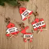 Colgante Popular de Navidad Transfronterizo de Amazon con Recorte de Reno Árbol Campana Recorte Señal de Árbol de Navidad en Inglés Colgante