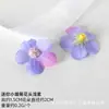 Serie Morada de Flores Artificiales de Seda Mezcladas con Estilo Chino Tradicional Accesorios para el Cabello DIY, Soportes para Faldas, Materiales de Flores para Pasadores y Cabezas de Flores Decorativas