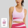Top de Yoga Color Block com Costas Nadador à Prova de Impacto para Alta Intensidade, Sutiã Fitness para Mulheres com Bojos Removíveis, Sutiã Esportivo