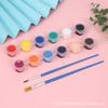 Conjunto de Pigmento Acrílico para Pintura a Cores DIY Infantil 2ml 12 Cores Pigmento Siaman Pintura em Cerâmica Pipa Pigmento Acrílico