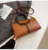 Bolsa da Moda em Cores Contrastantes, Bolsa de Ombro Casual, Nova Bolsa Boston, Bolsa Transversal Retrô, Bolsa Feminina de Grande Capacidade