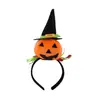 Diadema de Halloween Sombrero de Bruja Divertido Calabaza Dibujo Animado Adorno para la Cabeza Accesorios para el Cabello Props para Fiestas y Actividades