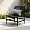 Silla de ratán para patio exterior, mesa y sillas de ocio, balcón al aire libre de jardín para el hogar, silla creativa con respaldo de cuerda para casa de huéspedes, mesa de café pequeña