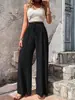 Amazon Tiktoktemu Ropa Femenina Europea y Americana 2026 Primavera y Verano Nueva Moda Versátil Cuadros de Burbujas Casual Pantalones de Pierna Ancha