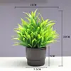 Planta Artificial Nueva Pequeña en Maceta Decoración de Escritorio para Sala de Estar Planta Verde Decoración de Entrada de Sala Pública Decoración de Gabinete de Vino Pequeños Adornos