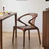 Silla Espada, Silla de Madera Maciza, Silla de Comedor Estilo Nórdico para Hogar, Cafetería, Bar, Silla de Lujo Ligero Italiano, Silla Espada con Respaldo de Madera de Fresno