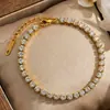 Pulsera de acero de titanio con diamantes completos de varias filas, pulsera de circón microincrustado de lujo discreto para mujer, joyería de acero de titanio simple y versátil al por mayor
