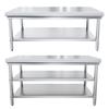 Banco de trabajo de acero inoxidable 304 engrosado, consola de cocina para restaurante, mesa rectangular para hornear, amasar fideos, cortar verduras y personalizar