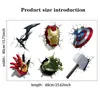 Pegatinas de Pared Marvel Transfronterizas de Comercio Exterior Estéreo 3D Capitán América Habitación Infantil Dibujos Animados Vengadores Pegatinas de Pared