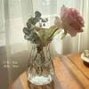 Vaso Transparente Simples Estilo Nórdico Ins Feng Shui Flores Vaso de Vidro para Decoração de Sala de Estar Decoração de Celebridade da Internet