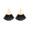 Diseño de Moda Celebridad de Internet Falda Pequeña de Múltiples Capas Pendientes de Borla en Forma de Abanico para Mujer Stylish Ol de Ins Pendientes de Otoño e Invierno de Gama Alta