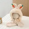 Gorro y Bufanda de Invierno para Bebé Integrados Forro Polar Cálido Protección Auditiva Cortavientos para Niños Gorro para Niños y Niñas Espesado Suave