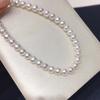 Pulsera de Perlas Naturales de Agua Dulce de Alta Gama y Alto Brillo Zhuji Plata de Ley S925 Lujo Accesible Pulsera Elástica Ajustable Venta al por Mayor