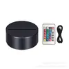Venta Directa de Fábrica Base de Luz Nocturna 3D Control Remoto Táctil Luz Nocturna LED Acrílica de Siete Colores Base de Carga USB Lámpara de Mesa
