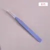 Cílios Postiços 113mm DIY Coloridos Pinças de Aço Inoxidável Pinças para Cílios Cabeça Reta Cotovelo Embalagem em Cartão