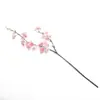 Nueva rama corta de 2 horquillas simulación de rama de cerezo japonés rama de flor de peral flor artificial decoración de sala de estar boda flor de cerezo individual