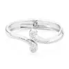 Pulsera Retro de Venta Caliente Transfronteriza con Diseño de Nubes, Incrustaciones de Diamantes Brillantes, Pulido Ecológico, Sensación de Alta Gama, Versátil para el Trabajo Diario, Elegante Accesorio para la Mano para Mujeres