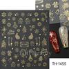 FULL BEAUTY Adesivos de Unhas Artísticas Novos Transfronteiriços Floco de Neve Biscoitos Boneco de Neve Árvore de Natal Desenho Animado Adesivos de Armadura Adesivos