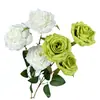 Flor Artificial nova rosa diamante de três cabeças flor de seda decoração de sala de estar adereços de decoração para fotos fileira de flores de casamento estilo ins
