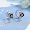 Aretes de Aro con Zirconia Microincrustada Transfronteriza de Diamante Completo, Estilo INS Personalizado, Aretes Versátiles, Joyería de Moda Europea y Americana