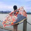 Estilo Étnico Verano Protector Solar Chal de Viaje Lijiang Bufanda de Seda Playa Mar Ligero Vacaciones Bufanda Simple