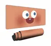 Mousepad simples de rosto sorridente, extra grande, resistente a manchas, tapete de mesa minimalista, base para teclado de computador de escritório, com bordas reforçadas, ampliado e espessado