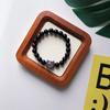 Pulsera de Obsidiana Plateada Natural para Hombres y Mujeres, Pulsera para Parejas, Joyería de Moda, Cabeza de Gato Coreano Gato