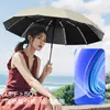Paraguas Totalmente Automático Mejorado, Reforzado y Engrosado, Tamaño Grande con Correas Ensanchadas, Doble Uso para Sol y Lluvia, Paraguas Plegable para Dos Personas, Venta al por Mayor