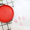 Caja Redonda de Hierro Jin Yu Manualidades de Tela Espuma Almohadilla de Tinta Mesa de Impresión Sello Rojo Productos Tinta de Secado Rápido Variedades