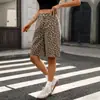Roupas Femininas Europeias e Americanas E-commerce Transfronteiriço Estação Independente Amazon Nova Estampa de Leopardo Moda Shorts Jeans de Cinco Pontos Calças Casuais Tendência
