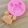 Mini molde de silicona líquida para decoración de tartas con forma de cangrejo, ideal para hacer galletas y chocolate.