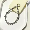 Cadena para Teléfono de Cuentas Florales Iridescentes Plateadas de Alta Gama Estilo Coreano Minimalista Cuidadosamente Seleccionada, Llavero Sencillo Estilo Ins para Bolsos