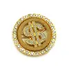 Taobao artículo más vendido funda para teléfono móvil accesorios metálicos hip hop europeo y americano accesorios de diamante giratorios de dólar accesorios diy
